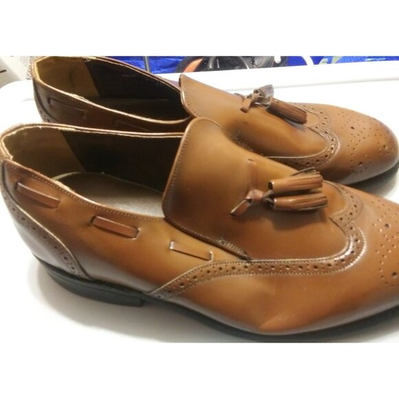 British Walkers men's size 10 brown leather tassel oxfords loafers Made in USA - Picture 1 of 10